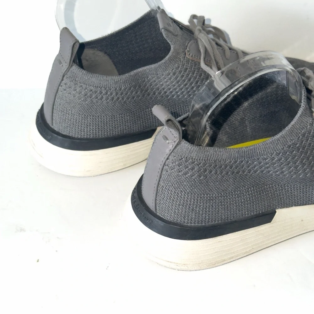 Wolf & Shepard Swift Knit Plain Toe Derby Men's Grey Lace-Up Casual Shoes Sz 11